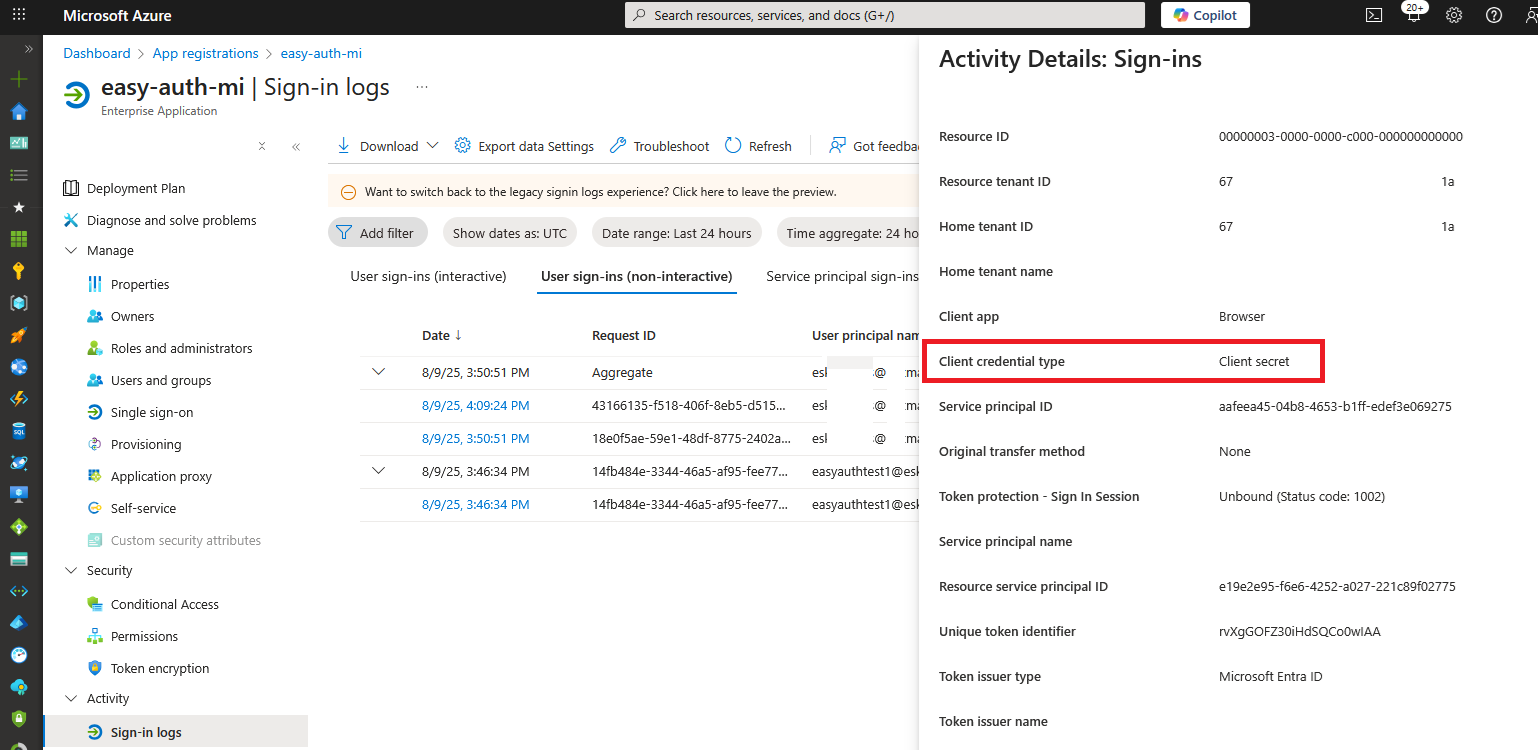 federated credentials created