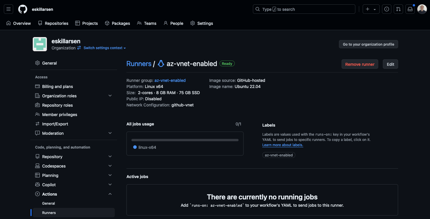 GitHub-hosted runner details