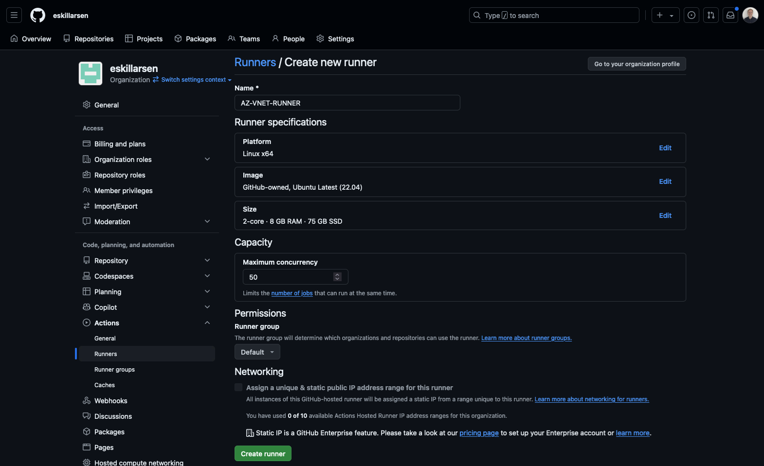 New GitHub-hosted runner - details
