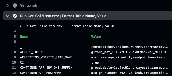 GitHub Workflow - Exposed token