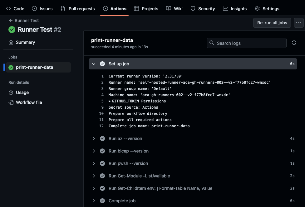 Workflow run for testing