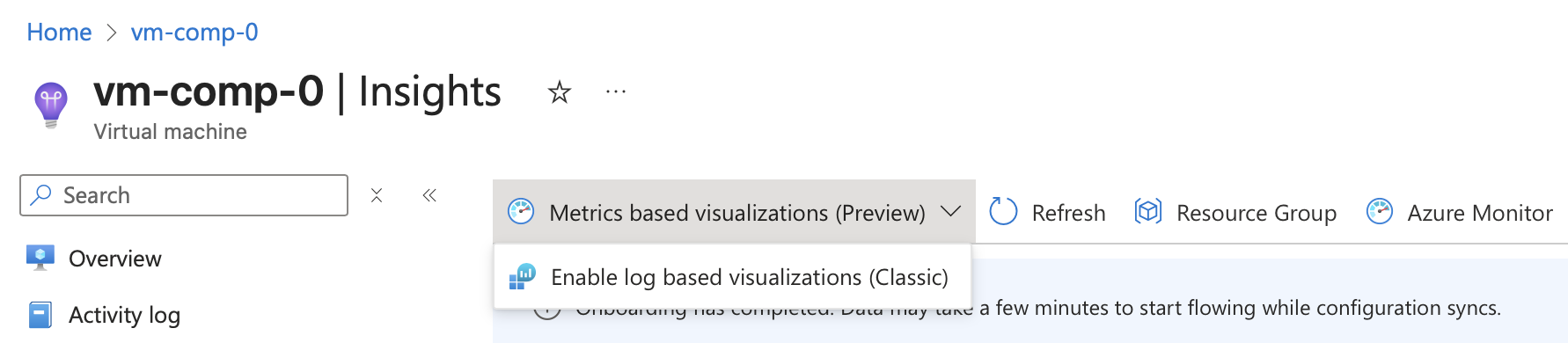 Log Analytics based and OTel based visualizations
